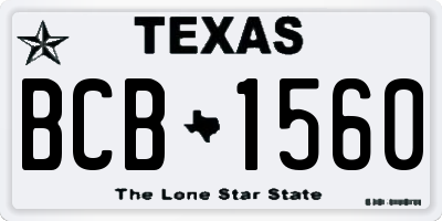 TX license plate BCB1560