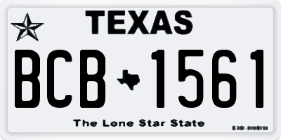 TX license plate BCB1561