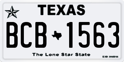 TX license plate BCB1563