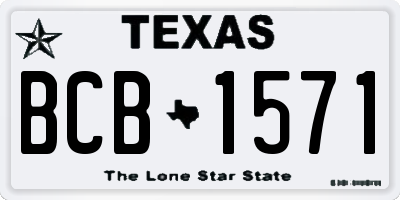 TX license plate BCB1571