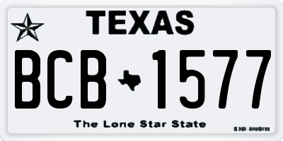 TX license plate BCB1577