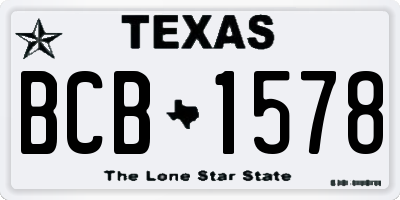 TX license plate BCB1578