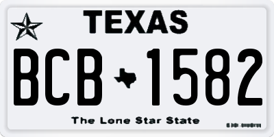 TX license plate BCB1582