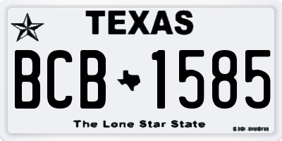 TX license plate BCB1585