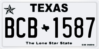 TX license plate BCB1587