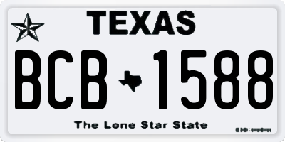 TX license plate BCB1588