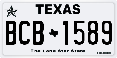 TX license plate BCB1589