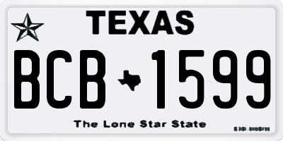 TX license plate BCB1599