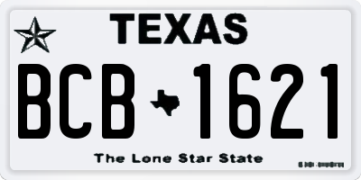 TX license plate BCB1621
