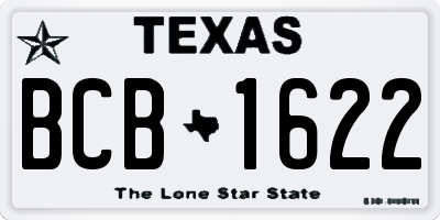 TX license plate BCB1622