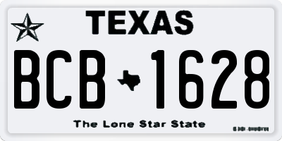 TX license plate BCB1628