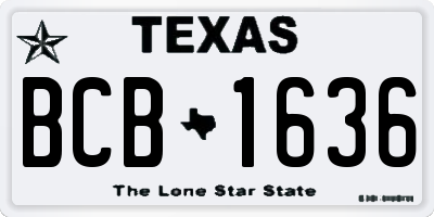 TX license plate BCB1636