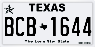 TX license plate BCB1644