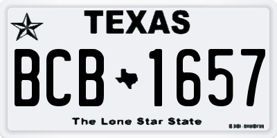 TX license plate BCB1657