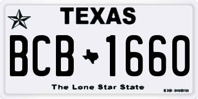 TX license plate BCB1660