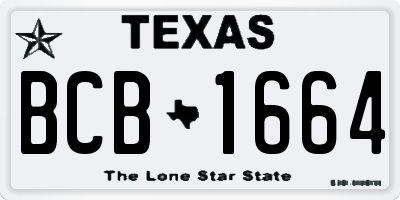TX license plate BCB1664