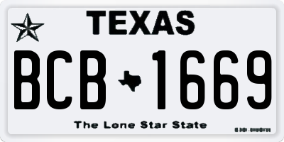 TX license plate BCB1669