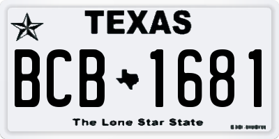 TX license plate BCB1681