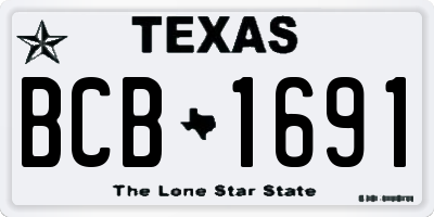 TX license plate BCB1691