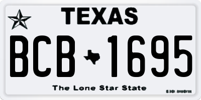 TX license plate BCB1695