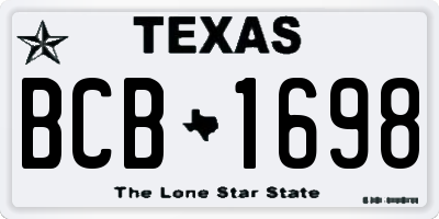 TX license plate BCB1698