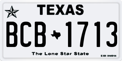 TX license plate BCB1713