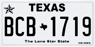TX license plate BCB1719
