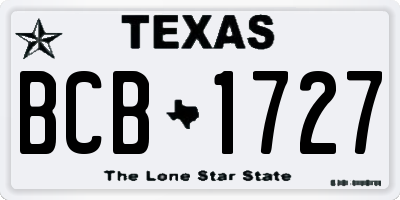 TX license plate BCB1727