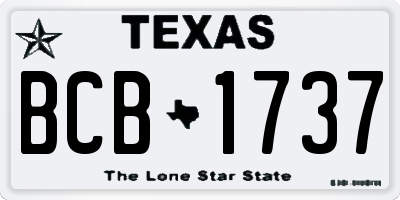 TX license plate BCB1737