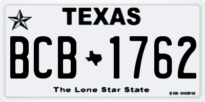 TX license plate BCB1762