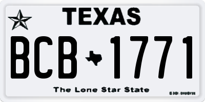 TX license plate BCB1771