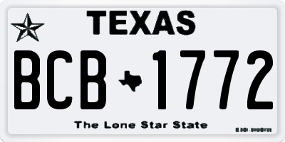 TX license plate BCB1772