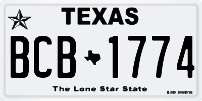 TX license plate BCB1774