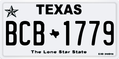 TX license plate BCB1779