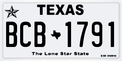 TX license plate BCB1791