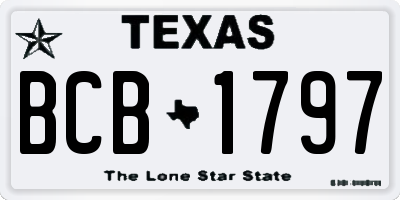 TX license plate BCB1797