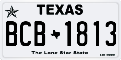 TX license plate BCB1813
