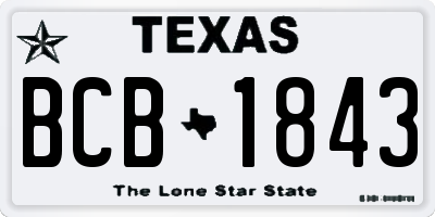 TX license plate BCB1843