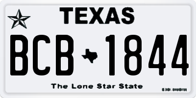 TX license plate BCB1844