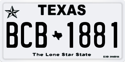 TX license plate BCB1881