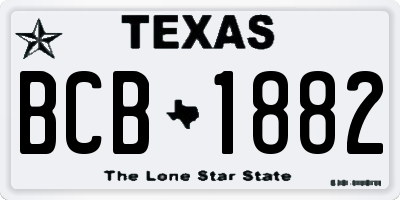 TX license plate BCB1882