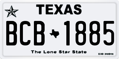 TX license plate BCB1885