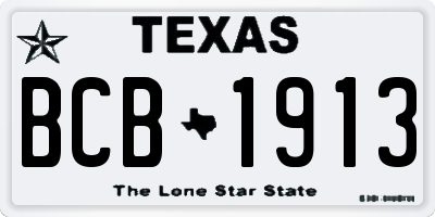 TX license plate BCB1913