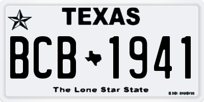 TX license plate BCB1941