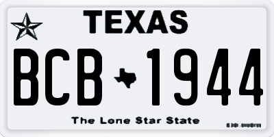 TX license plate BCB1944