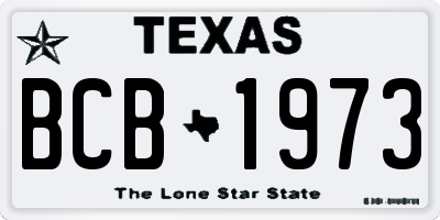 TX license plate BCB1973