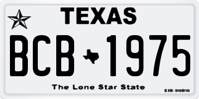 TX license plate BCB1975