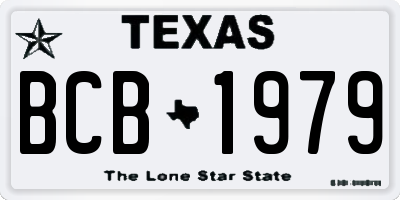 TX license plate BCB1979
