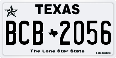 TX license plate BCB2056