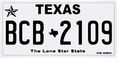 TX license plate BCB2109
